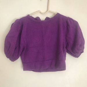 Forever 21 Purple Crop Top Sweater